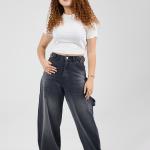 Baggy-Fit Charcoal Gray Denim