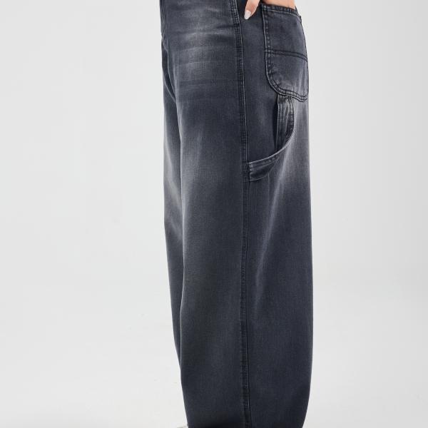 Baggy-Fit Charcoal Gray Denim