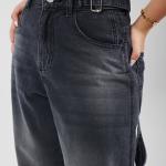 Baggy-Fit Charcoal Gray Denim