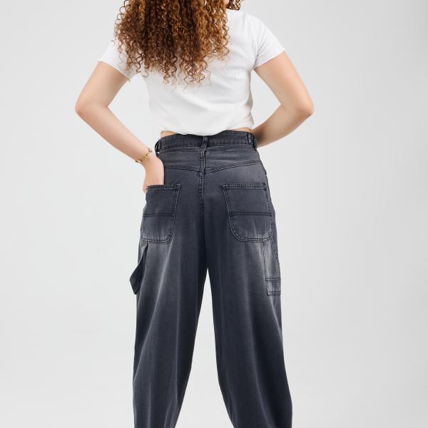 Baggy-Fit Charcoal Gray Denim