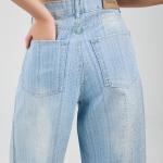 Wide-Loose Crystal Fade Light Blue Denim
