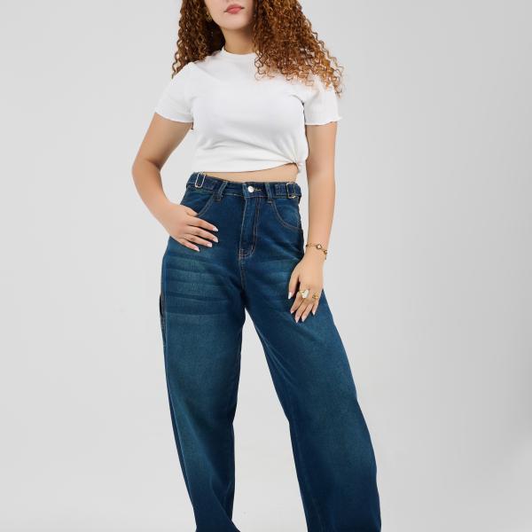 Baggy-Fit Navy Blue Denim