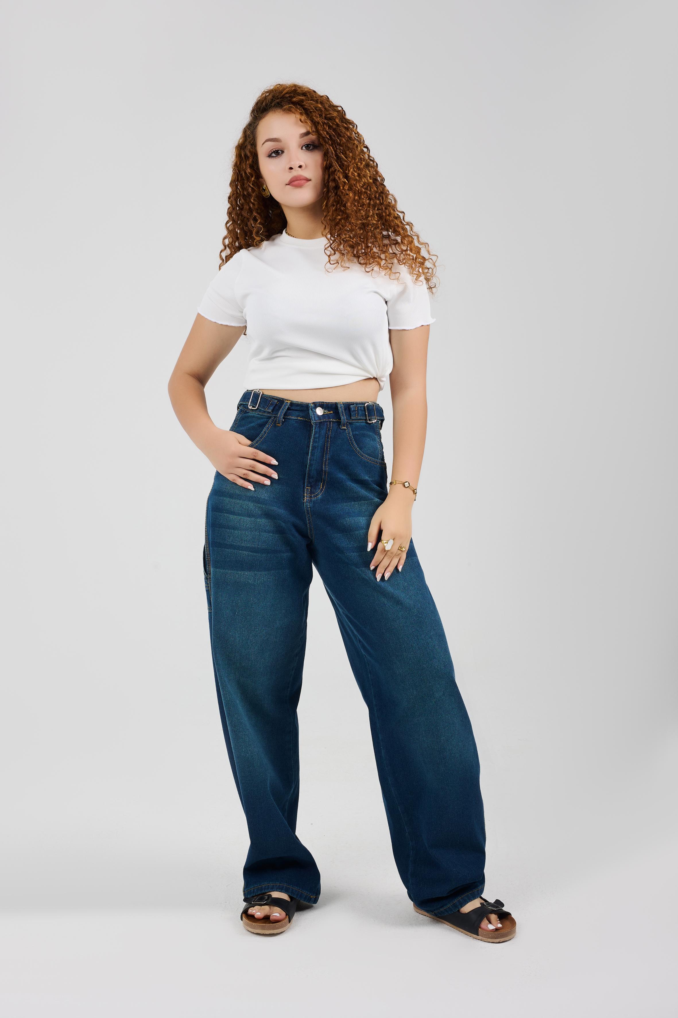 Baggy-Fit Navy Blue Denim