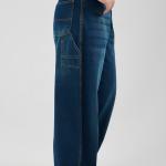 Baggy-Fit Navy Blue Denim