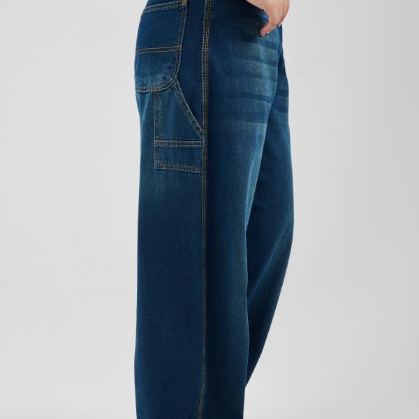 Baggy-Fit Navy Blue Denim
