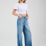 Long-Leg Mid Blue Denim