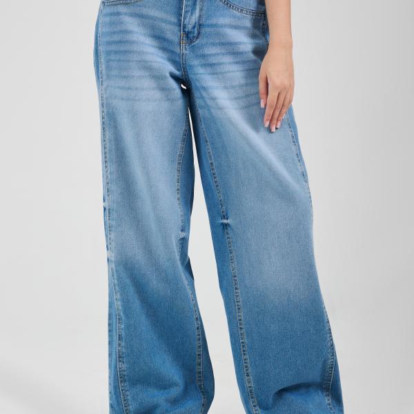 Long-Leg Mid Blue Denim