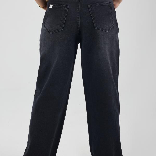 Long-Leg Washed Charcoal Black