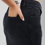 Long-Leg Washed Charcoal Black