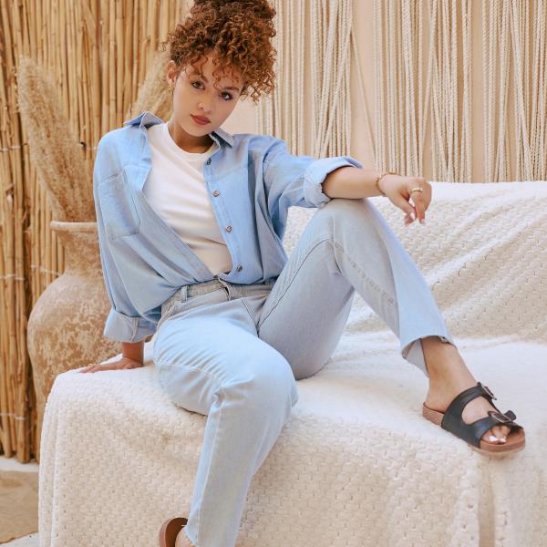 Mom-Fit Sky Blue Denim