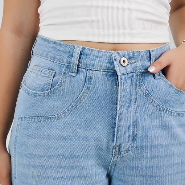 Long-Leg Light Blue Denim