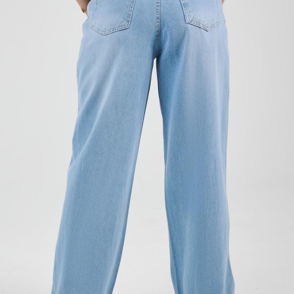 Long-Leg Light Blue Denim