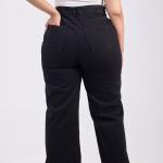 Wide-Leg ComfiCut Black Gabardine