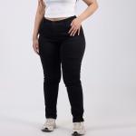 Skinny Plus-Sized Black Gabardine