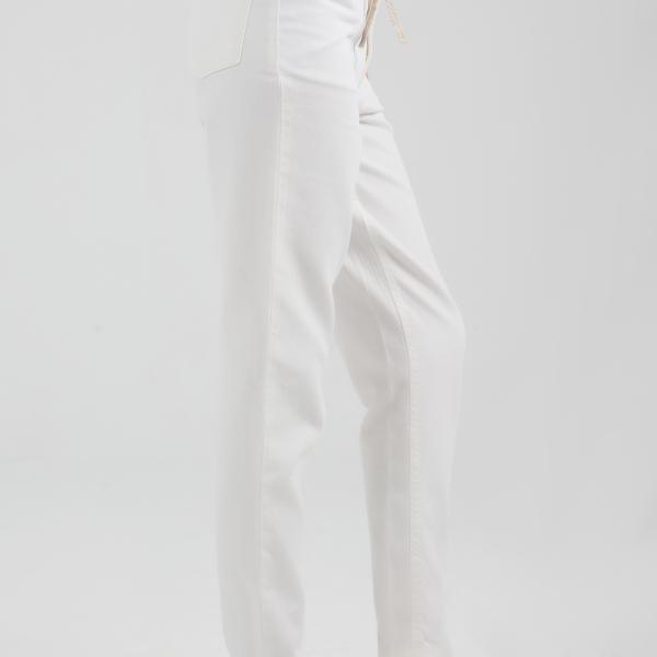 Mom-Fit White Gabardine