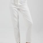 Mom-Fit White Gabardine
