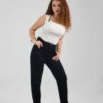 Mom-Fit Black Gabardine