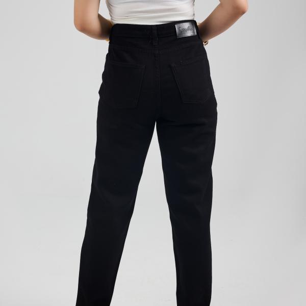 Mom-Fit Black Gabardine