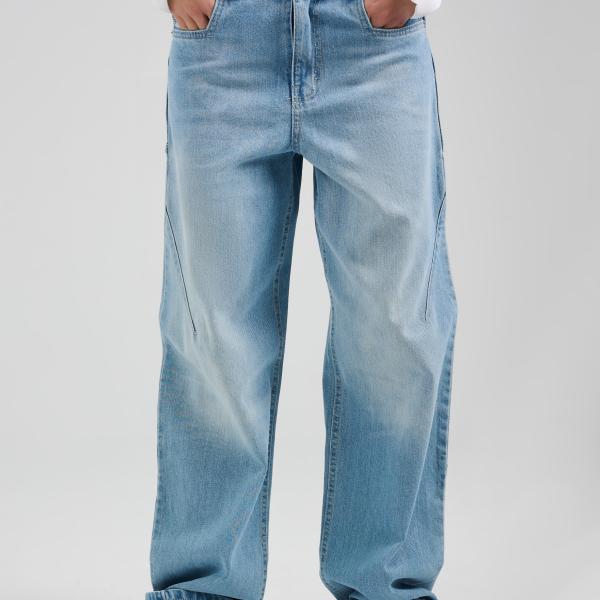 Long-Leg Light Washed Blue Denim
