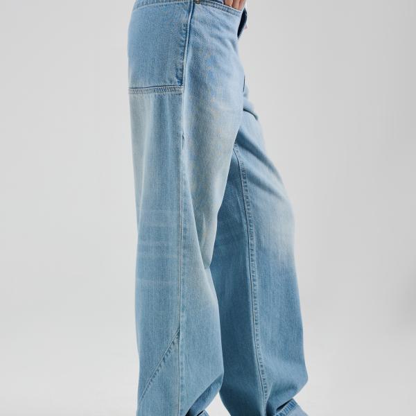 Long-Leg Light Washed Blue Denim
