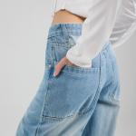 Long-Leg Light Washed Blue Denim