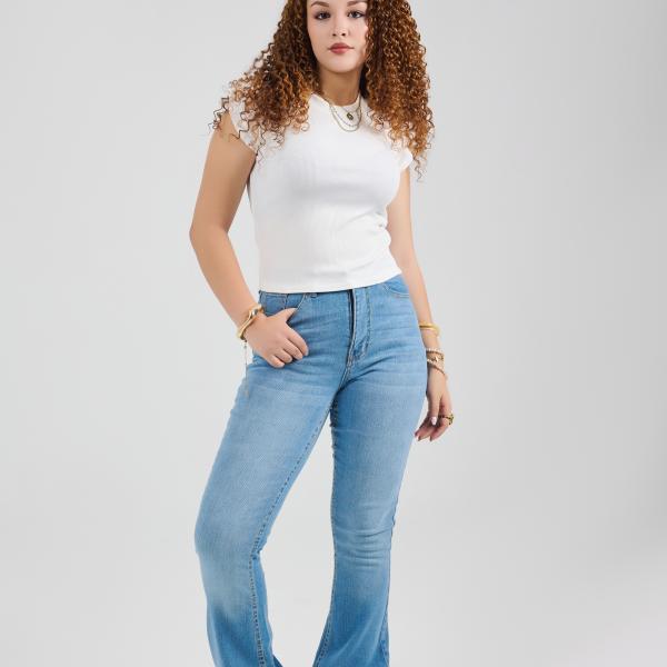 Flare Mid-Blue Denim