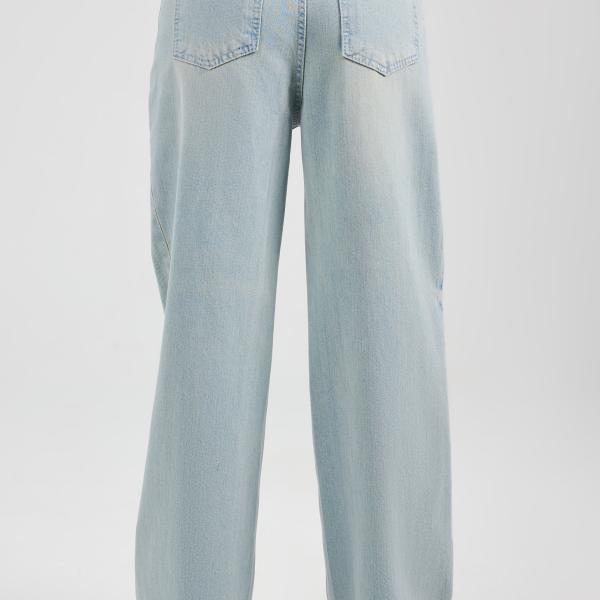 Wide-Leg Vintage Blue Denim