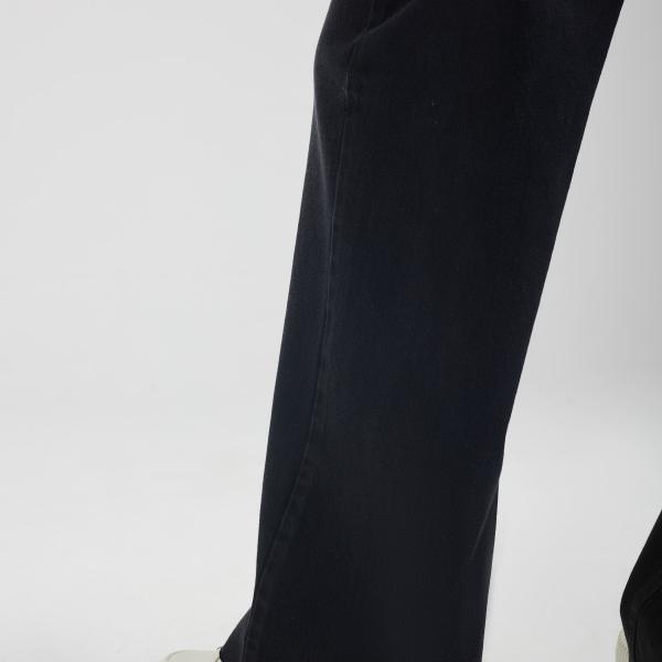 Wide-Leg Washed Charcoal Denim