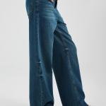 Wide-Leg Blue Vintage Olive Denim