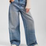 Wide-Loose Dirty Blue Denim