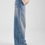 Wide-Loose Dirty Blue Denim