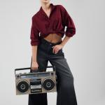 Wide-Loose Washed Black Denim