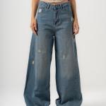 Wide-Loose Dirty Blue Denim
