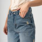 Wide-Loose Dirty Blue Denim