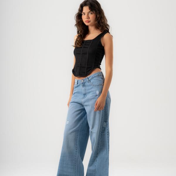 Wide-Loose Light Denim
