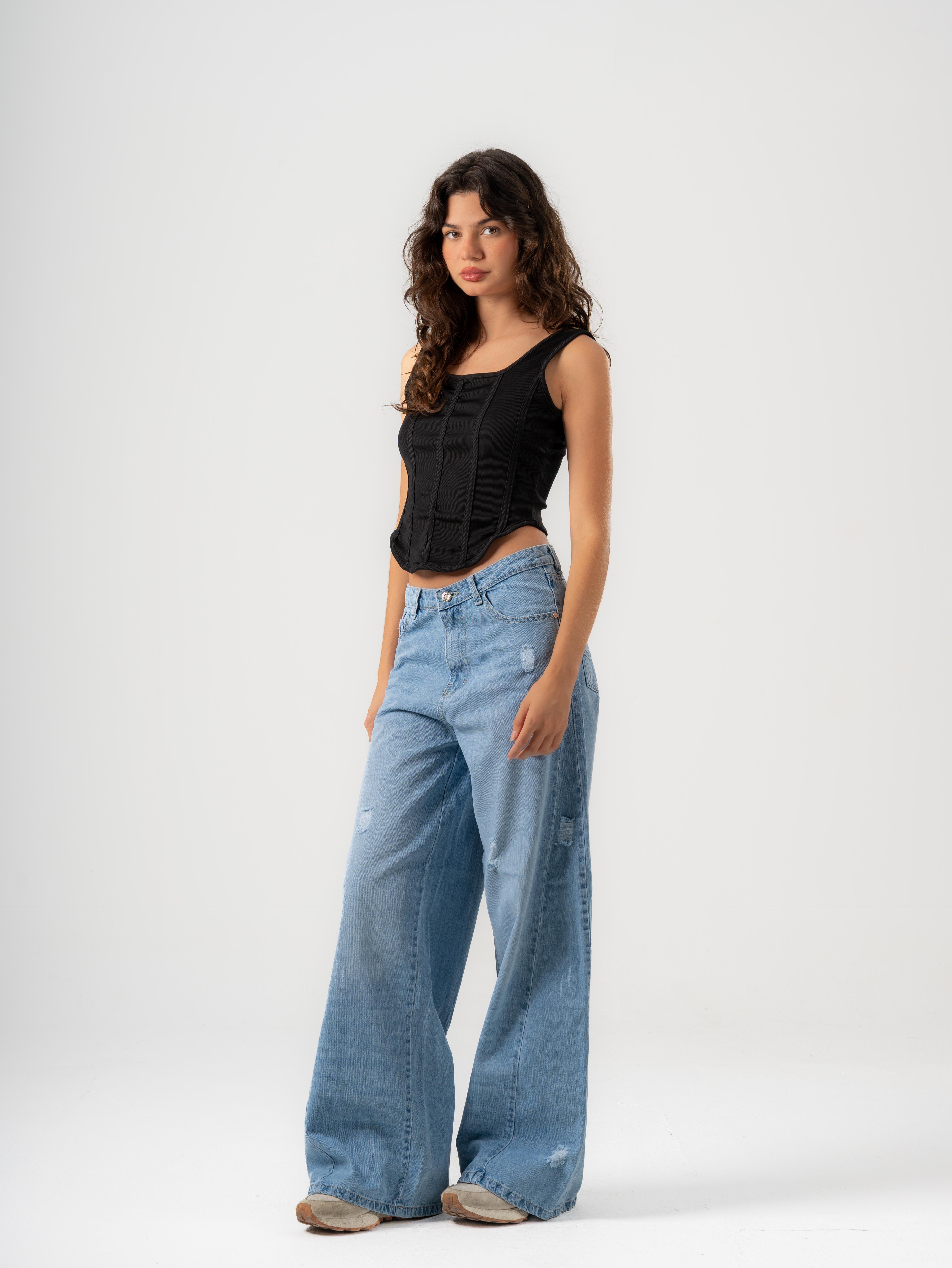 Wide-Loose Light Denim