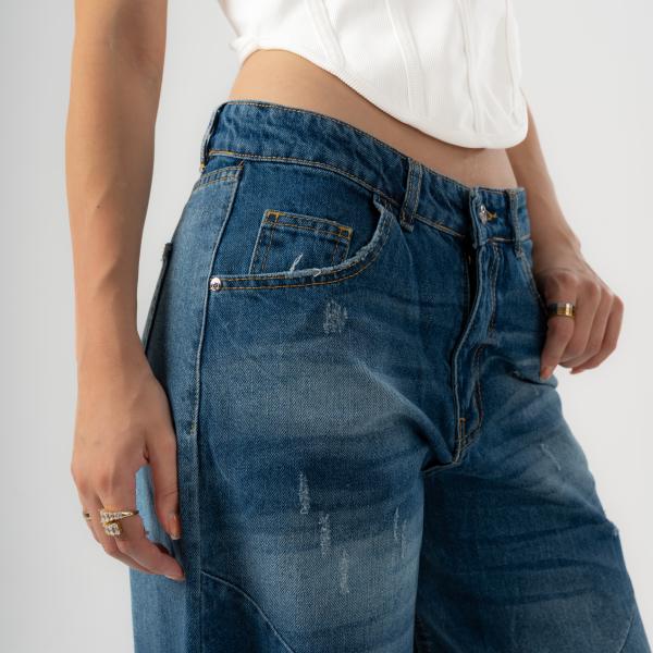 Baggy-Fit Faded Dark Blue