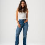 Boot-Cut Dark Blue Denim