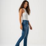 Boot-Cut Dark Blue Denim