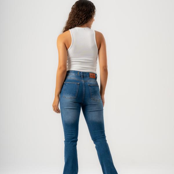 Boot-Cut Dark Blue Denim