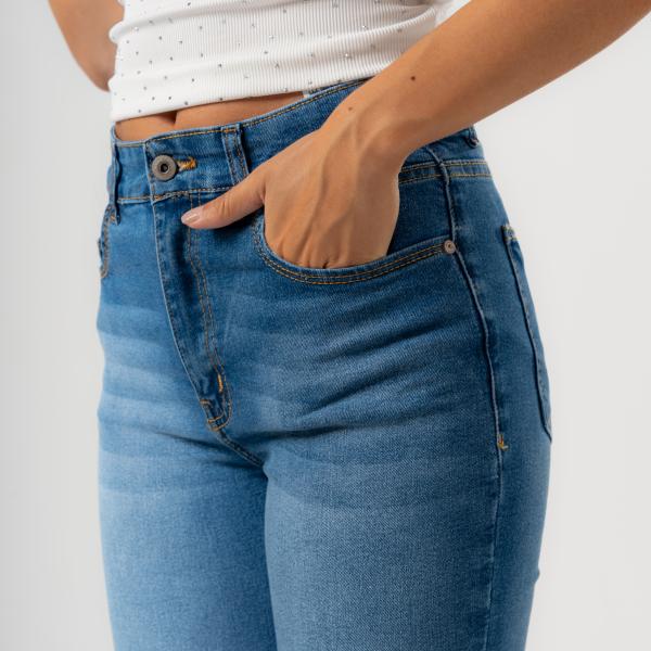 Boot-Cut Dark Blue Denim