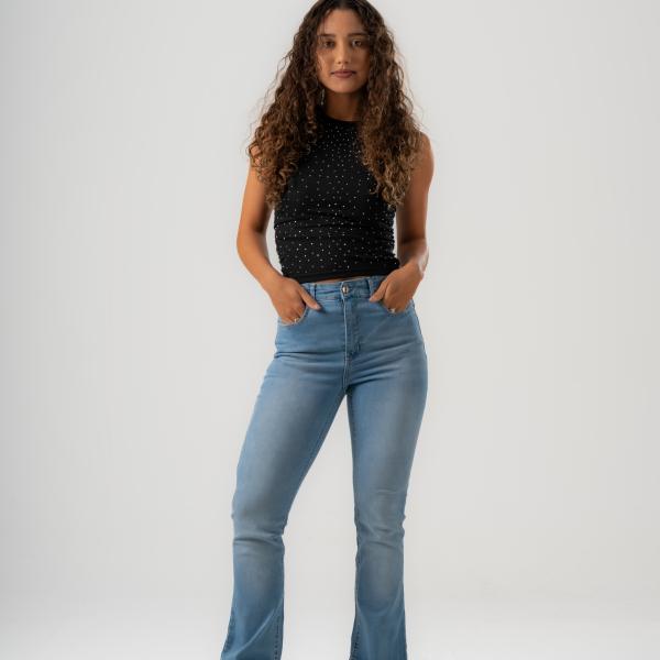 Boot-Cut Light Blue Denim