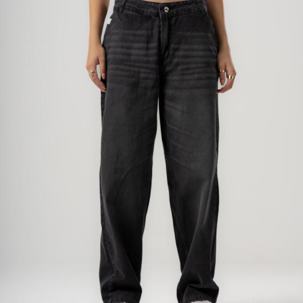 Baggy-Fit Charcoal Black Denim
