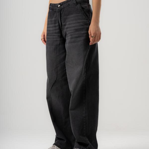 Baggy-Fit Charcoal Black Denim