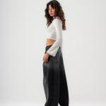 Baggy-Fit Charcoal Washed Denim