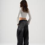 Baggy-Fit Charcoal Washed Denim