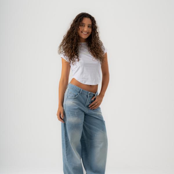 Baggy-Fit Faded Light Blue