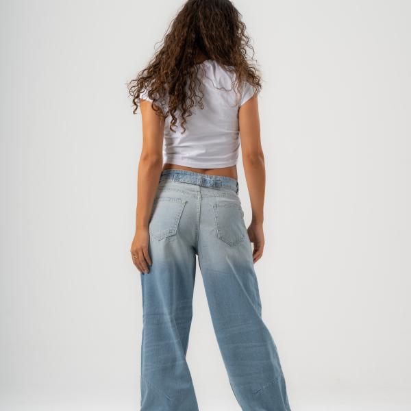 Baggy-Fit Faded Light Blue