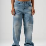 Baggy-Fit Faded Light Blue