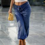 Wide-Leg Dark Double Crisp Denim